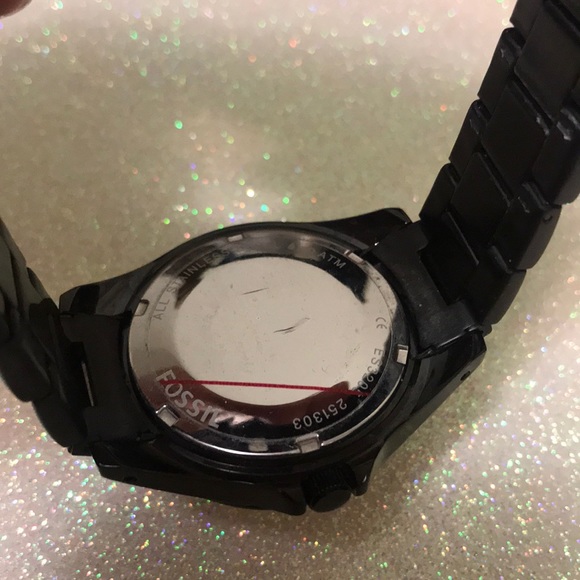 Stainless Steel Black Fossil Watch - Picture 6 of 11